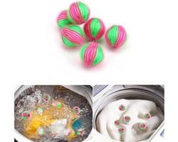 Anti-Pluis Wasbal Set - Nylon Wasmachine Ballen - Wasballen Wasbol - Pluisballen 6 Stuks