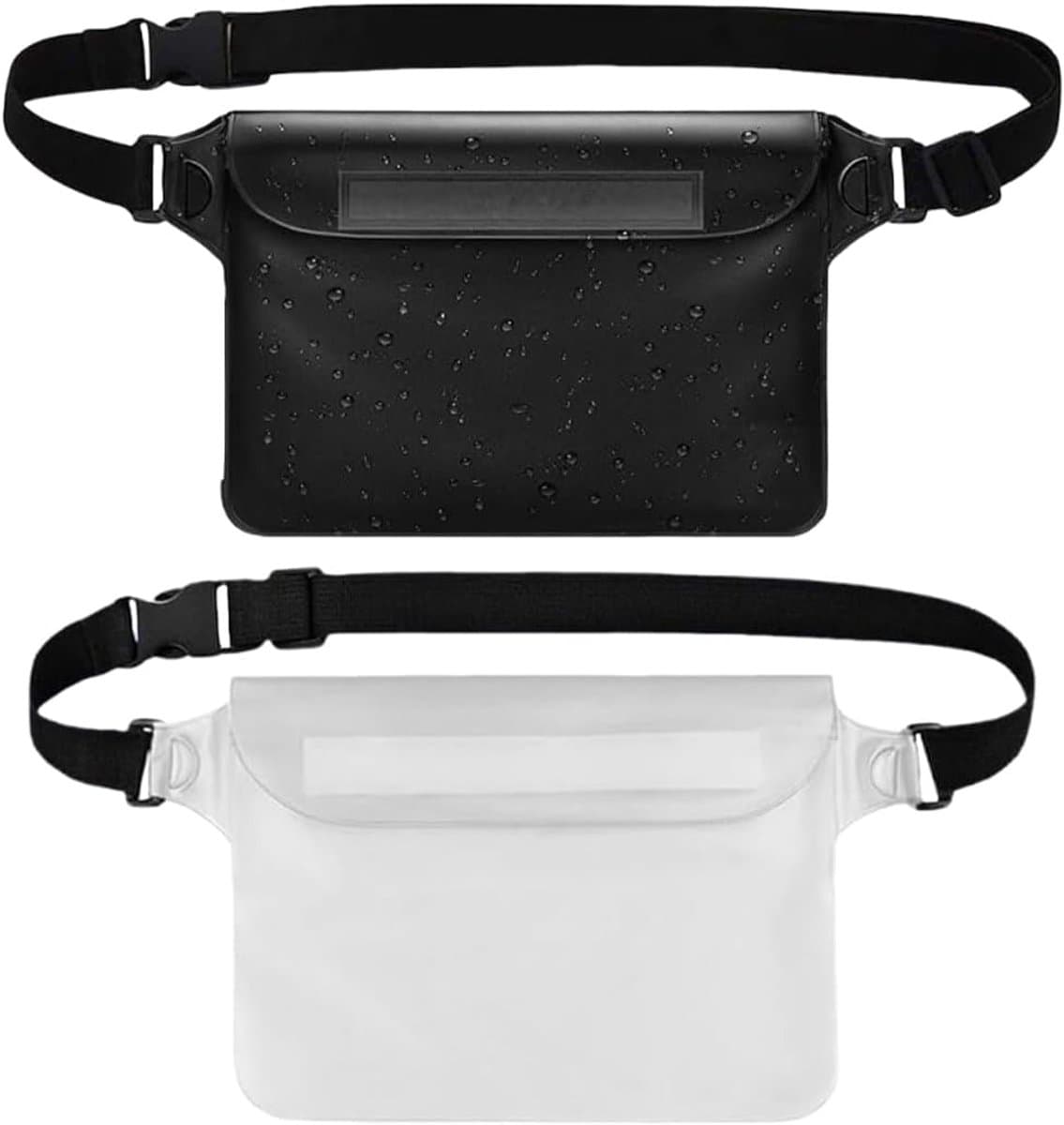 2 waterdichte riemzakken voor mobiele telefoon, waterdichte tas met verstelbare riem, compatibel met touchscreen, voor strand en watersport, 22 x 15 cm — afbeelding 1