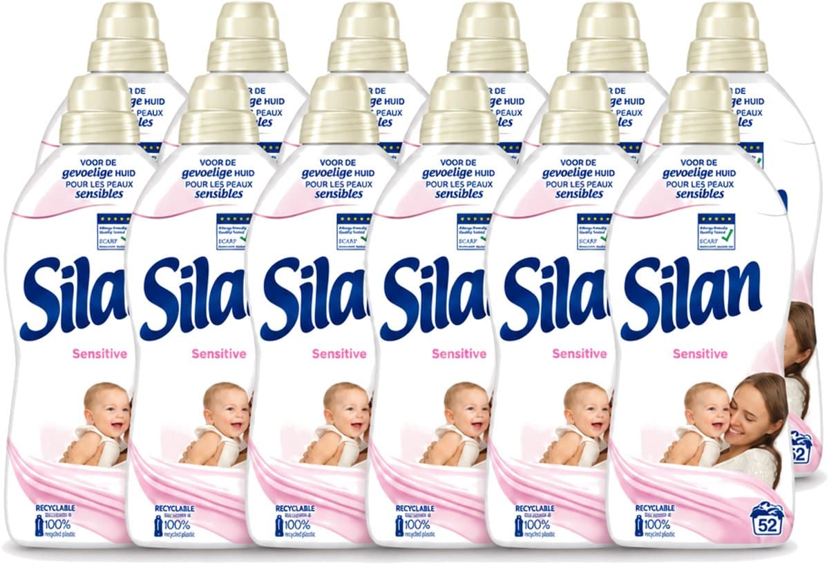 12 x Silan – Wasverzachter – Sensitive – 1144 ml - Voordeelverpakking - 12 stuks — afbeelding 1