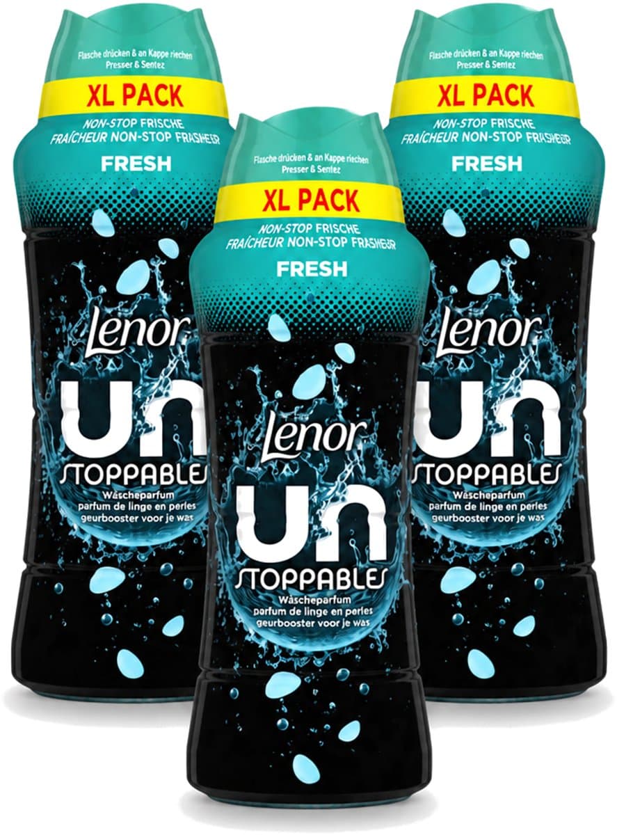 3 x Lenor Unstoppables - Geurbooster - Fris - Non-Stop Frisheid - Grootverpakking - Voordeelverpakking - 3 stuks — afbeelding 1