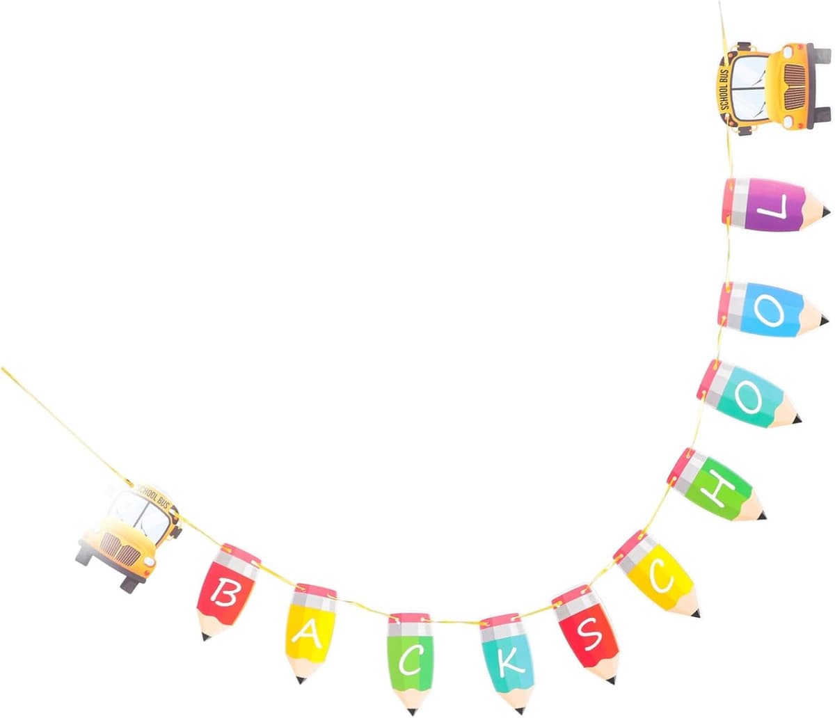 1set Back to School Banner Welkom Banner Voor Schoolfeesten Lange Versieringen Voor Klasaankomst Foto Eenvoudig Te Hangen Aanpasbaar Voor Schooldecoratie — afbeelding 1
