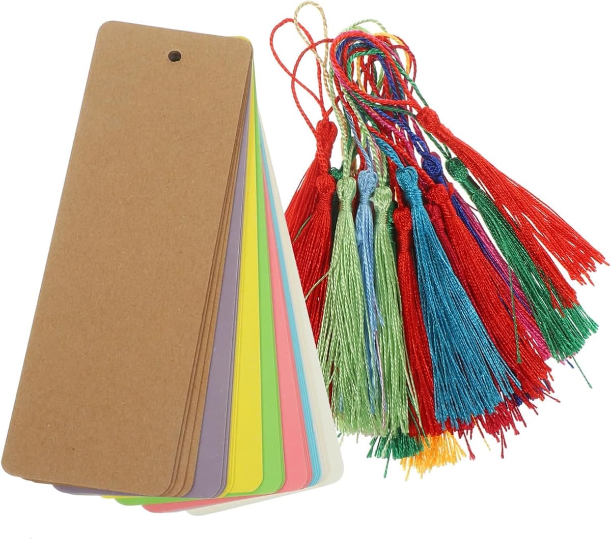 1set Handgemaakte Lege Boekenleggers Met Trosjes Graffiti Pagina Markers Voor Creatieve Kaarten Decoraties Gemengde Kleuren — afbeelding 1
