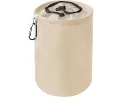 Grote pennenbak - met lanyard en karabijnhaak - Beige