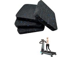 OIMG 4 stuks anti-trillingsmatten - Geluidsisolatiepads voor wasmachinesokkel - vloerbeschermingsmat - rubberen mat - anti-trillingsmat - geluidsisolatiemat - voor wasmachine, droger en fitnessapparatuur - 9 x 9 x 2 cm