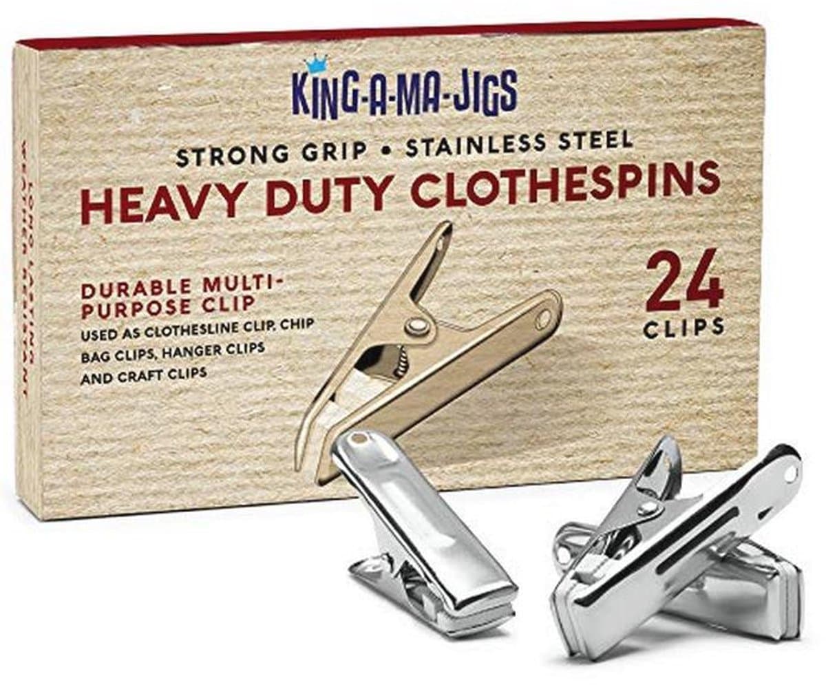 Set van 24 roestvrijstalen wasknijpers - Sterke grip en weerbestendig - Multifunctionele clips voor binnen en buiten — afbeelding 1