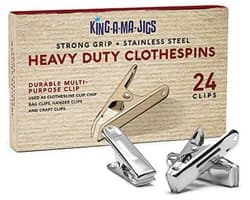 Set van 24 roestvrijstalen wasknijpers - Sterke grip en weerbestendig - Multifunctionele clips voor binnen en buiten