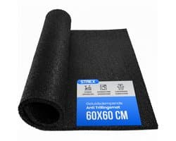 Strex Anti Trillingsmat Wasmachine en Wasdroger - 60 x 60 CM - Geluidsdempende Antislip Mat - Trillingsdemper - Rubber Mat — afbeelding 1
