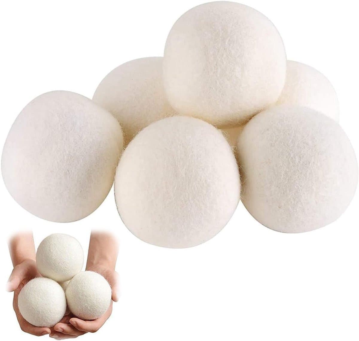 XL Droogballen - 8cm Droogbal voor Wasdroger - Natuurlijke Wol Droogballen voor Donsjacks - Herbruikbare Droogballen — afbeelding 1