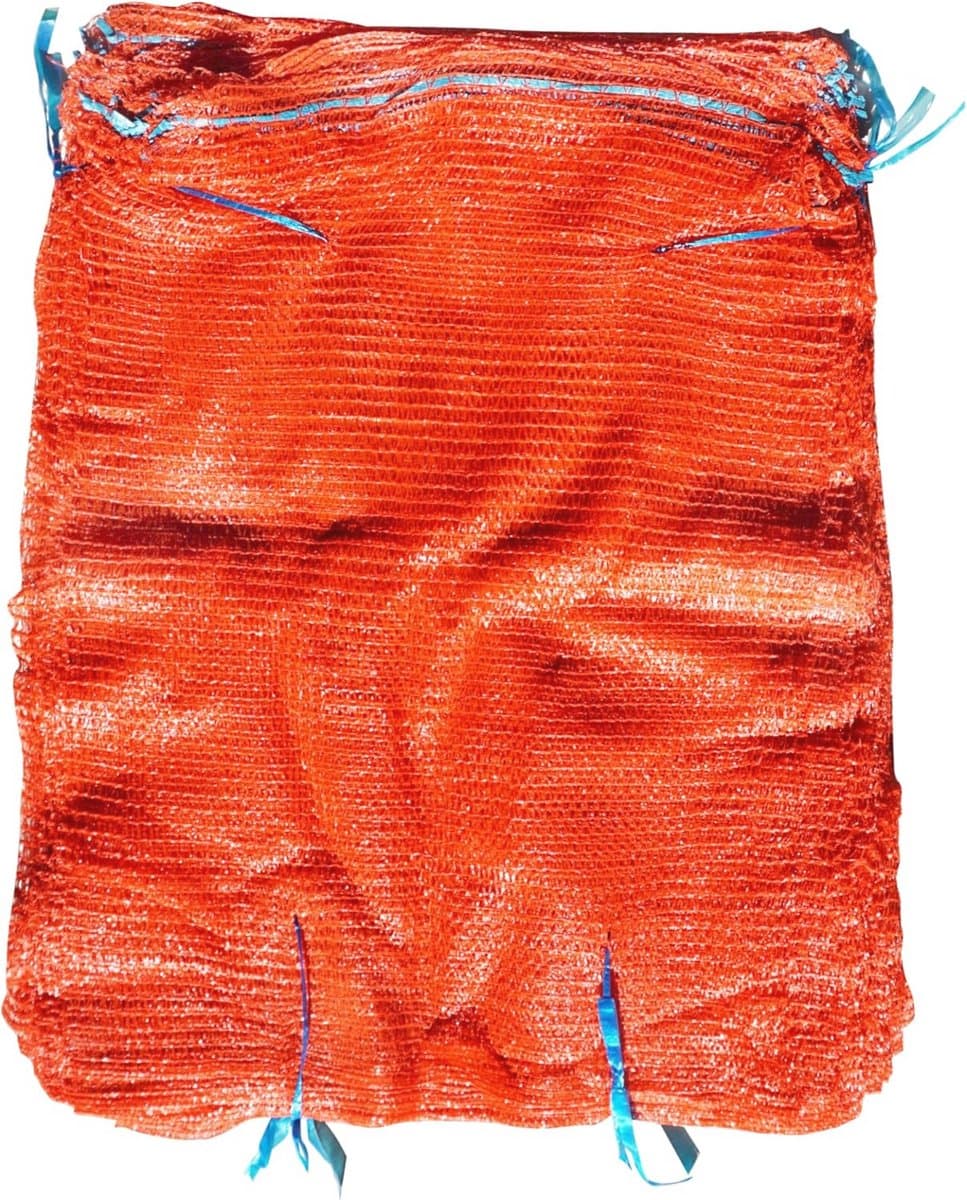 Herbruikbare kunststof zakken met trekkoord - 100 stuks, ademend en sterk, 50 x 80 cm, tot 30 kg — afbeelding 1