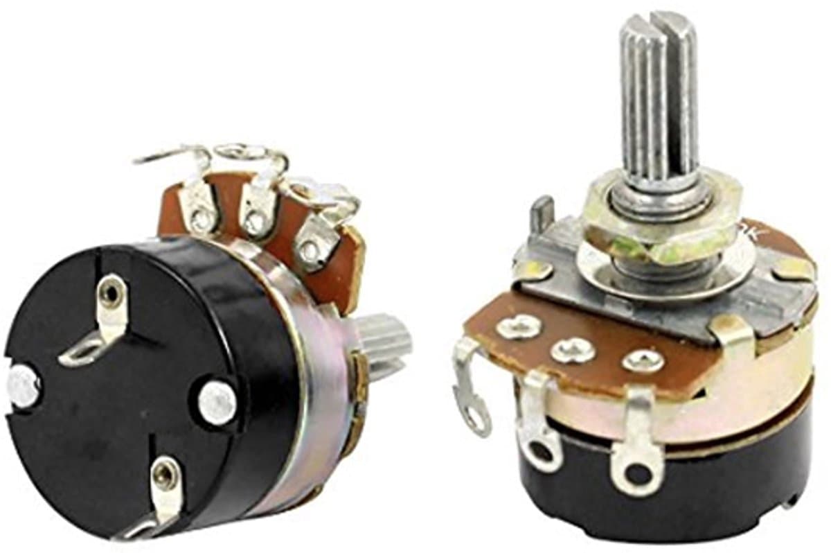 WH138-1 B50K Rotary Potentiometer met Schakelaar – B50K – 6mm As — afbeelding 1