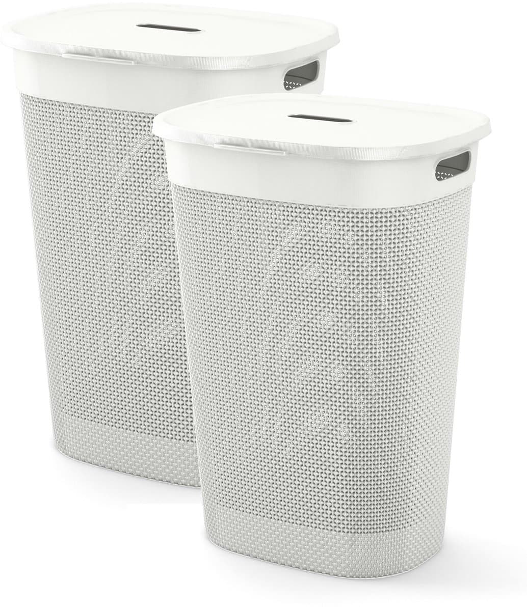 Curver Filo Wasmand met deksel 55L - 2 stuks - Wit — afbeelding 1