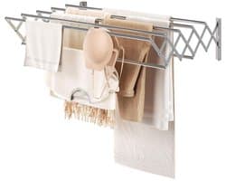 White-Label® Wanddroogrek - Droogrek Inklapbaar - Wasrek - Droogtoren - Droogrekken - Zilver