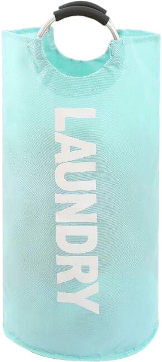 Opvouwbare wasmand - 90 liter inhoud - wasverzamelaar met handvat - Oxford stoffen wasmand - waterdichte waszak - wasmand - draagbare wassorteerder - opbergcontainer - flessenverzamelaar-Meerblauw — afbeelding 1
