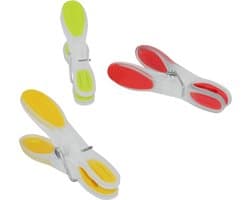 Metaltex - Soft Touch Wasknijpers - Kunststof - Lime/Geel/Rood