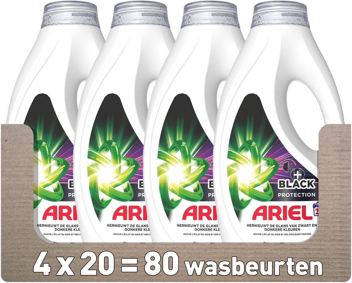 Ariel Vloeibaar Wasmiddel +Revita Black - 4 x 20 Wasbeurten — afbeelding 1