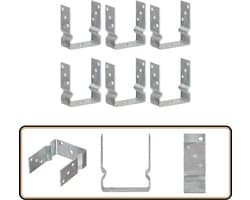 vidaXL - Grondankers - 6 - st - 12x6x15 - cm - gegalvaniseerd - staal - zilverkleurig