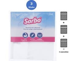 3x Sorbo Waszakken - Wasnetten - Set van 3 Wasnetjes 30x40 cm - Waszak Met Rits - Wasbaar Tot 95 Graden - Beschermt Fijn Wasgoed — afbeelding 1