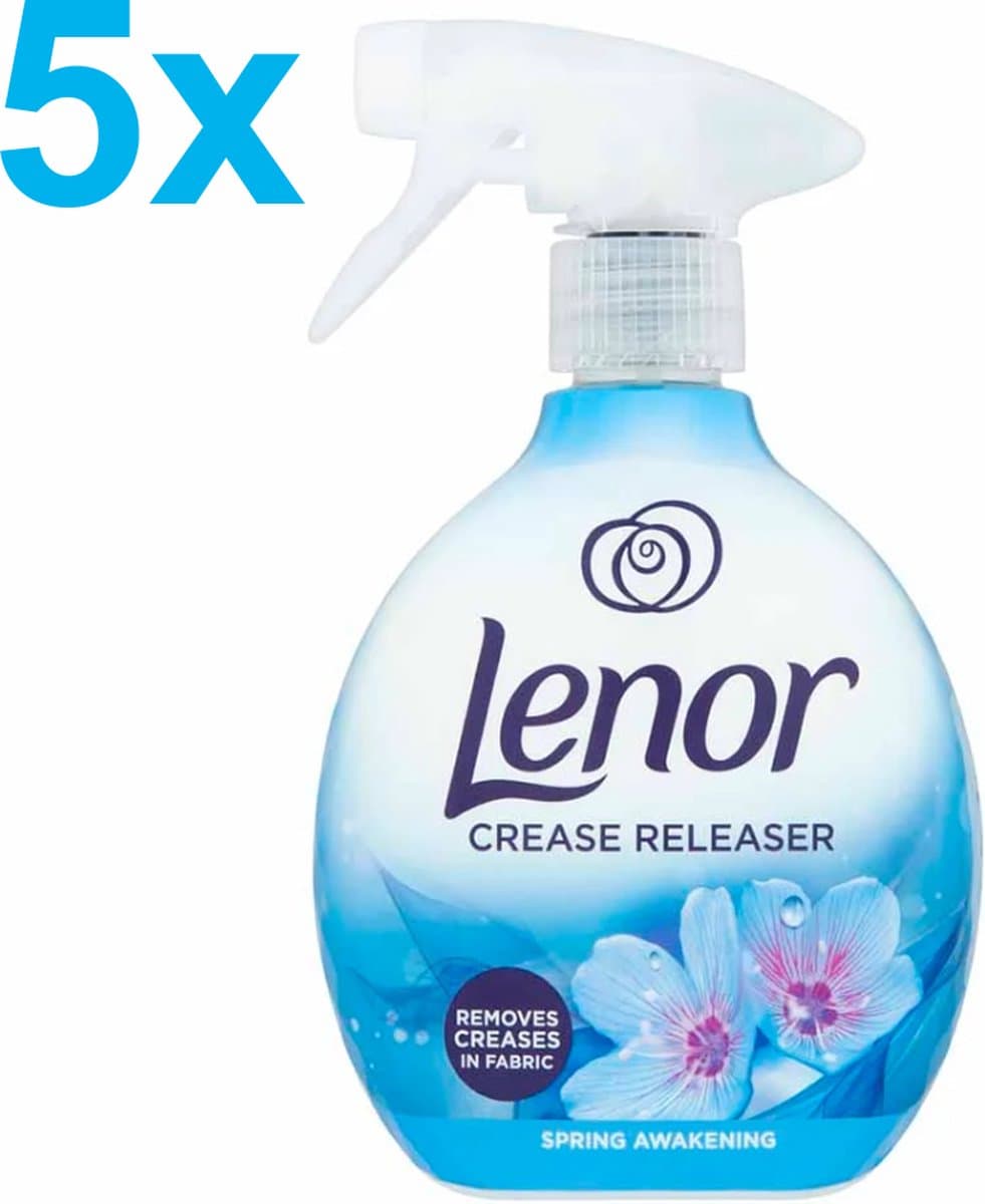 Lenor - Crease Releaser - Spring Awakening - Kreukverwijderaar - Textielvefrisser - Spray - 5x 500ml - Voordeelverpakking — afbeelding 1