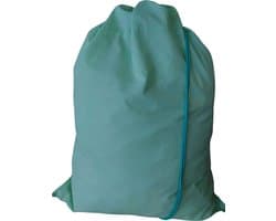 Katoenen waszak -XL - met trekkoord - aqua green