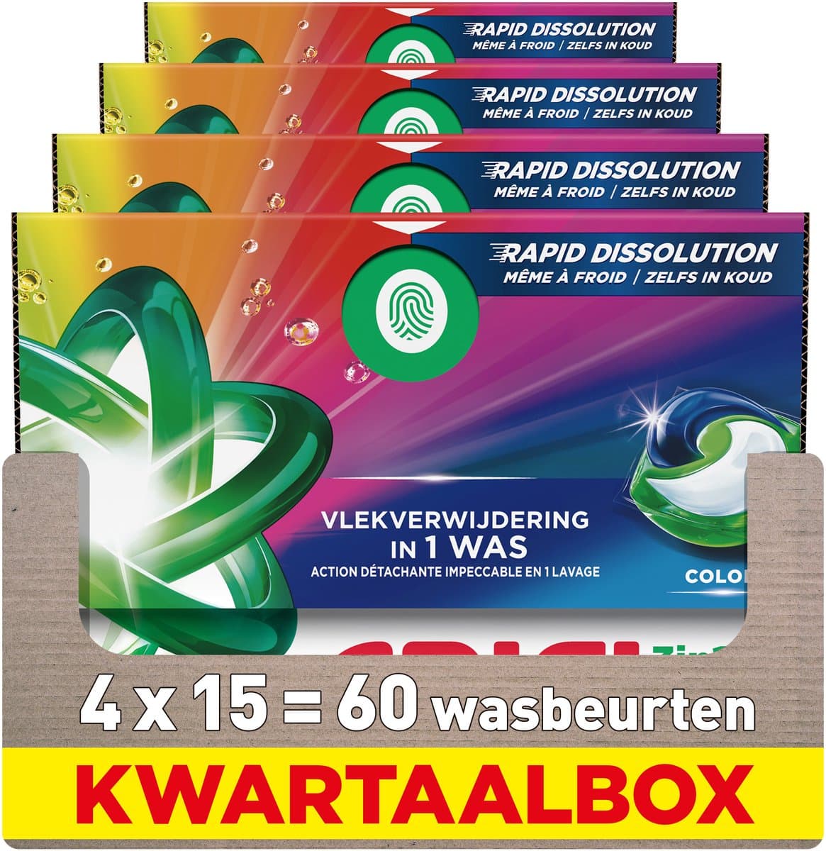 Ariel 3in1 Wasmiddel Pods Color - 4 x 15 wasbeurten — afbeelding 1