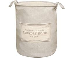 Wasmand wasbak ronde wasbak lichtgrijze wollen wasmand ronde wasmand kleding opbergdoos opvouwbare wasmand voor vuile was