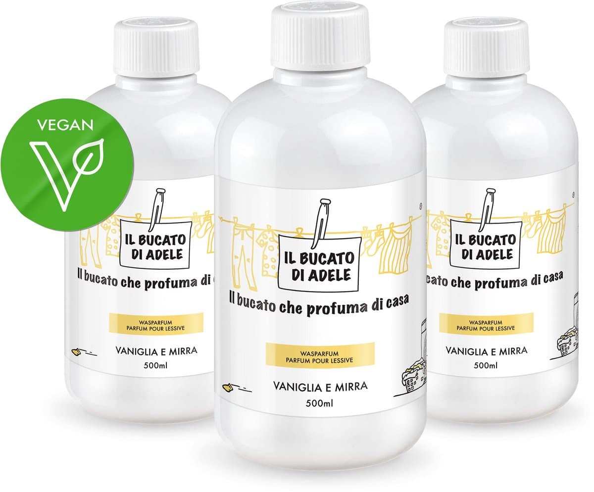 Il Bucato di Adele Wasparfum - Italiaanse Was Parfum - Vanille & Mirre 3x 500ml — afbeelding 1