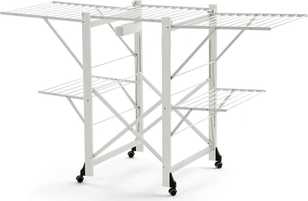 Arredamenti Italia 600 GABBIANO BIANCO - Droogrek met massief Beukenhout - 28m Drooglengte - Kleur: wit gelakt - ARIT - Il cuore del legno — afbeelding 1