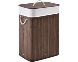 Bamboe Wasmand Curly - 72 L - Bruin - Uitneembare Waszak