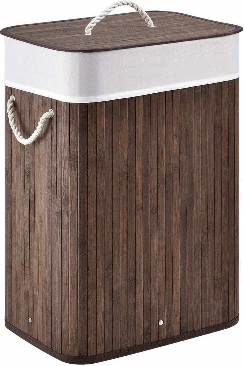 Bamboe Wasmand Curly - 72 L - Bruin - Uitneembare Waszak — afbeelding 1