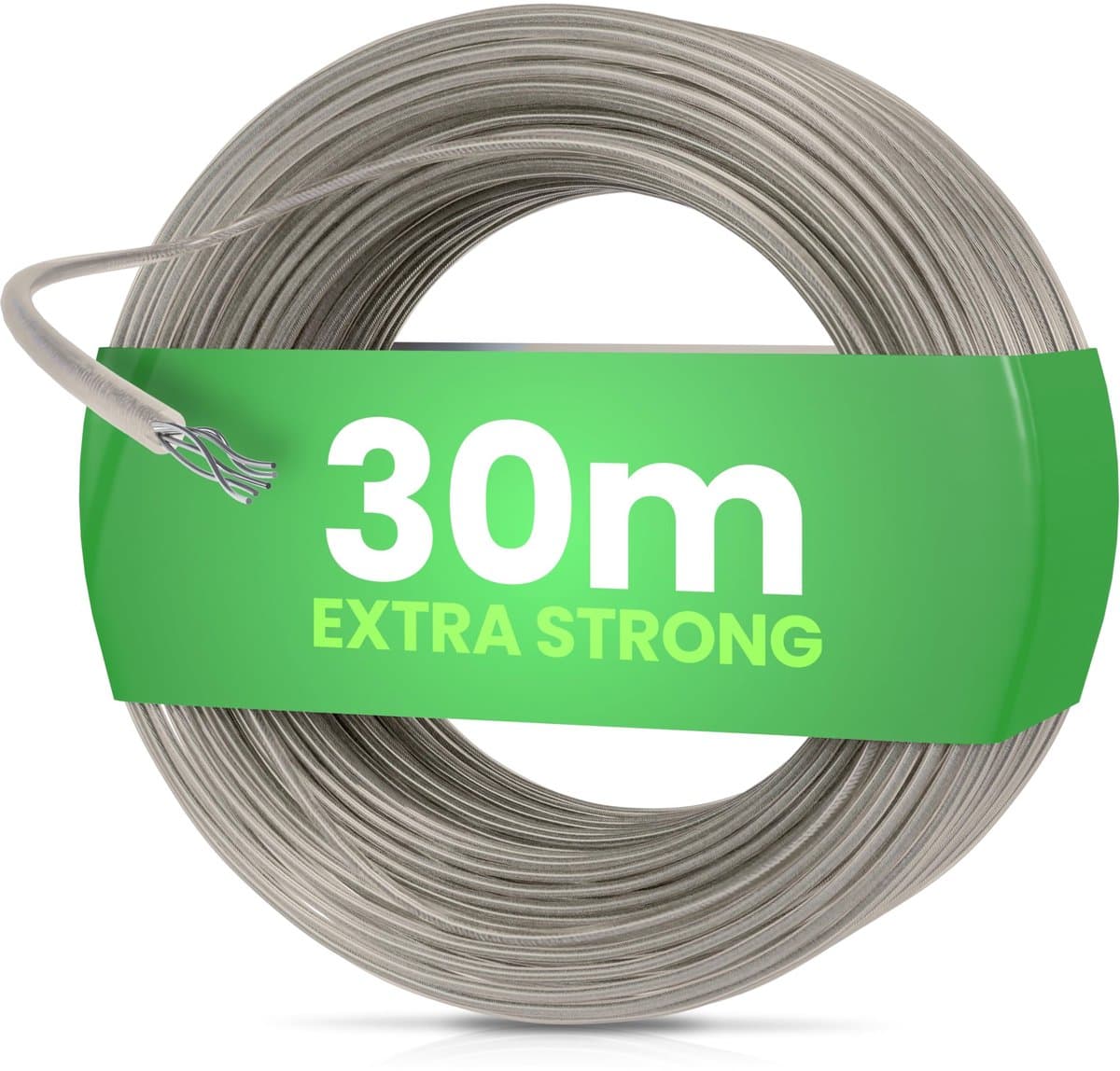 Dailygoods- Waslijn 30m Extra Sterk - Waslijn Uittrekbaar - Waslijn Uittrekbaar Buiten - Vervangingslijn Droogmolen - Duurzaam - Stalen Kern - Drooglijn — afbeelding 1