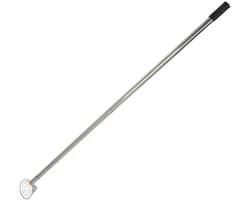 Pinda plukker - Oogst tool - Tuinieren - Flexibel mesh mandje - 40 x 8.5 x 8.5 cm - Zilver