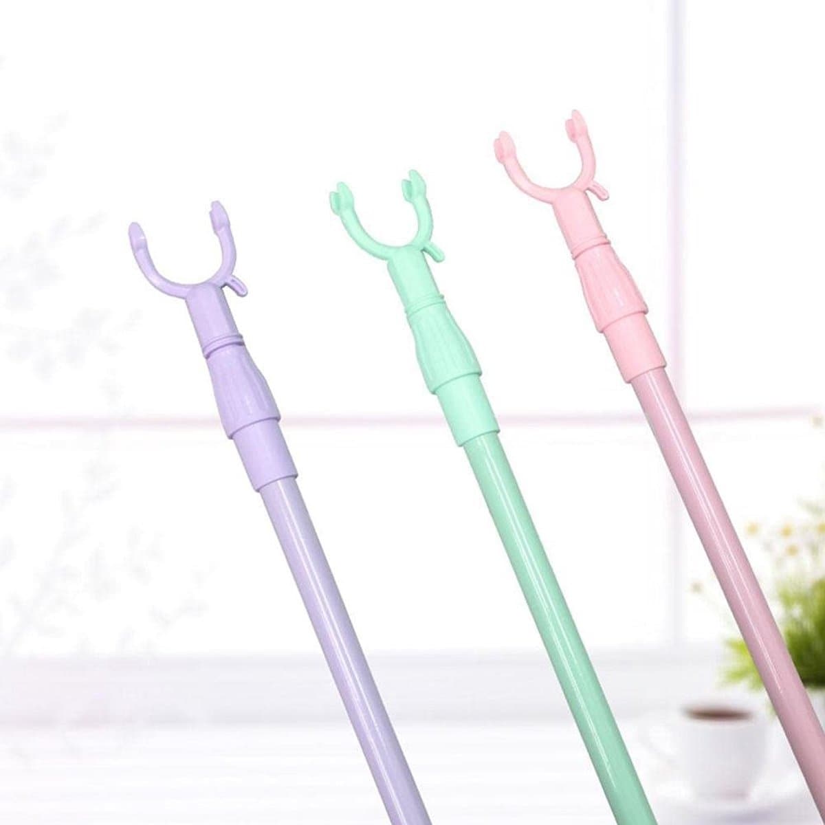 Dailygoods- Kledingvork Telescopisch - Ruimtebesparend - Lichtgewicht - Stevige Kledingsteun - U-vormige Kop - Plastic Materiaal - Kledinghanger — afbeelding 1