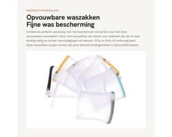 Dailygoods- Waszak 6 Stuks - Opvouwbaar - Mini Waszak - Herbruikbaar Net - Bescherming Tegen Klitten - Afmetingen 12x12 cm - Wasnet