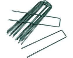 SnelShoppen - 30 Stuks 15 cm U-vormige Gegalvaniseerde Stalen Grondpinnen voor Kunstgras, Tent en Onkruiddoek - Duurzaam en Roestvrij - Tuinaccessoire