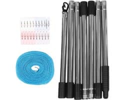 Draagbare Waslijn - Droogrek Buiten - Kleding Drogen - Weerbestendig Nylon - 250 cm - Zilver