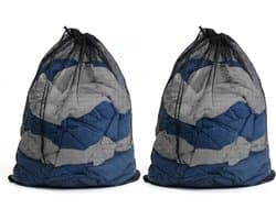 Fijnmazige waszakken 70 x 90 cm - Herbruikbare wasnetten voor beddengoed, knuffels en kleding met trekkoord, ideaal voor de wasmachine