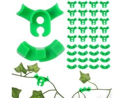 Lst Clips voor lage stress training clips, 140 stuks, plantenstamsteun, takbuiger, kunststof 90 graden plantenstamtrainer, verstelbare hoek plantenclips voor tuin boom bloem (groen, 2 maten)