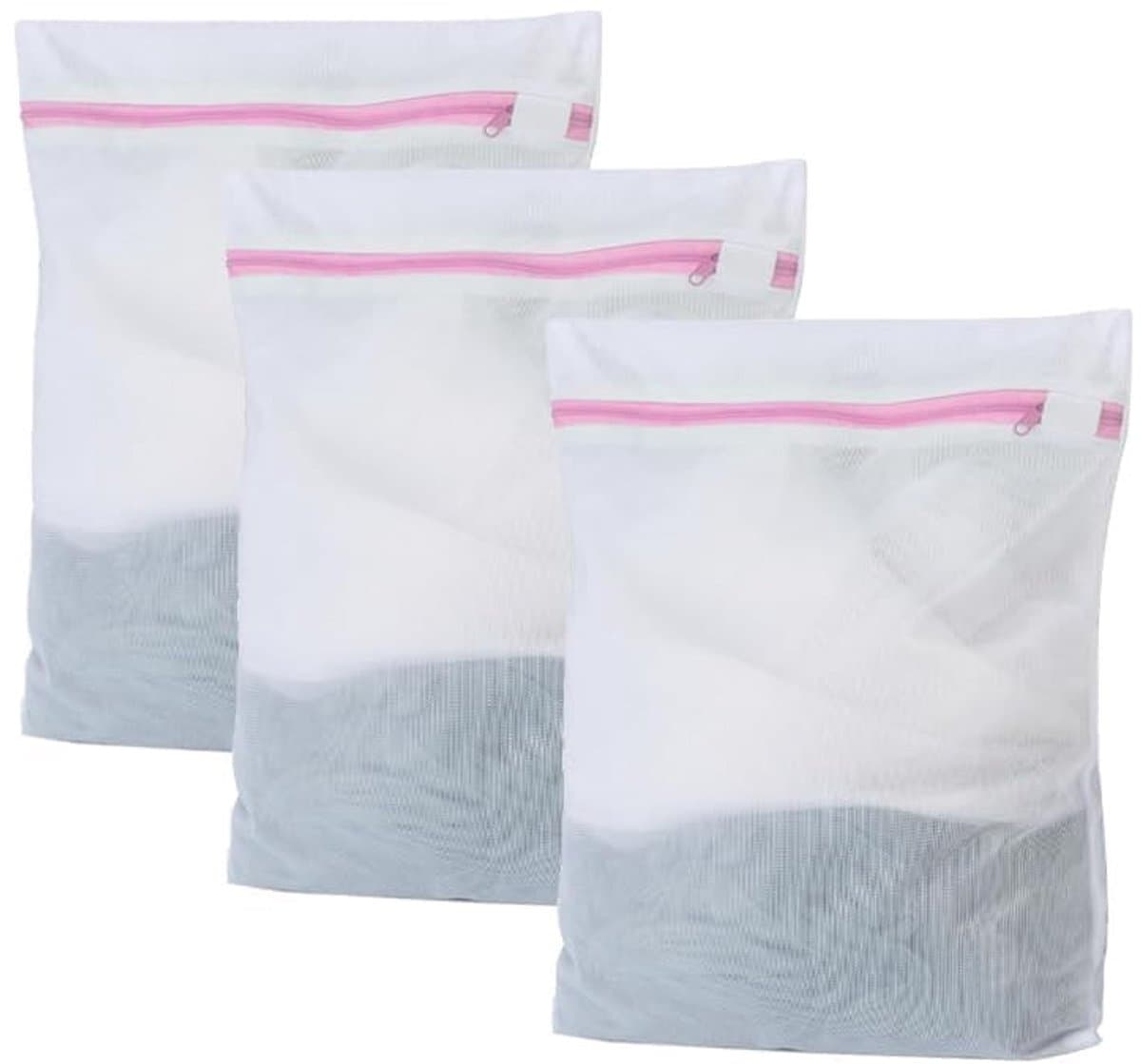 Dailygoods- Waszak Driedelige Set - Waszakken met Rits - Mini Waszak 25 x 30 cm - Ondergoed/Sokken/Baby Kleding - Fijnmazig Net - Wasnet — afbeelding 1