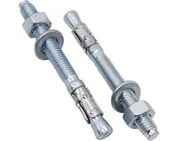 Wigankers - Keilankers Ankerbouten - Beton Bevestigen - Verzinkt Staal - M8 x 80 mm - Zilverkleurig