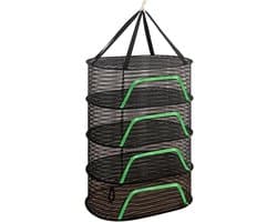 Droognet met meerdere verdiepingen - Hangend droogrek - Planten drogen - Inklapbaar en ruimtebesparend - 60x40x80cm - Zwart