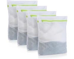 Set van 3 kleine linnen waszakken voor de wasmachine 23 x 30 cm - multifunctionele wasnetten voor delicate kleding - waszakken voor reizen en grote ladingen.
