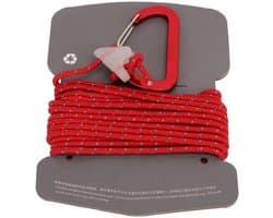 Waslijn Fluorescerend - Verstelbare Lengte - Camping Waslijn - Reflecterende Staaldraad - Multifunctioneel - Clip Haak Ontwerp - Ophangtouw