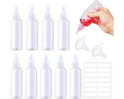 Knijpfles Set 100ml - Plastic - Lekbestendig - Handig voor Vullen - Voor DIY en Koken