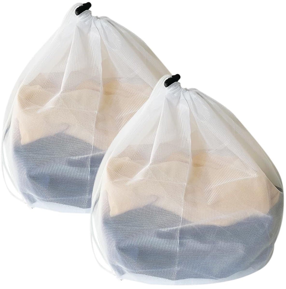 Netwaszakken 2 stuks - draagbaar - fijn net voor wasmachine - bescherming van delicate kleding - ShopVlot — afbeelding 1