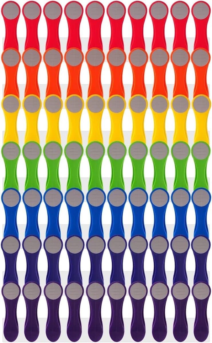 Regenboog Wasknijpers - Kunststof met Roestvrijstalen Veren - Softgrip Handvat - Duurzaam - Voor Fijne Was — afbeelding 1