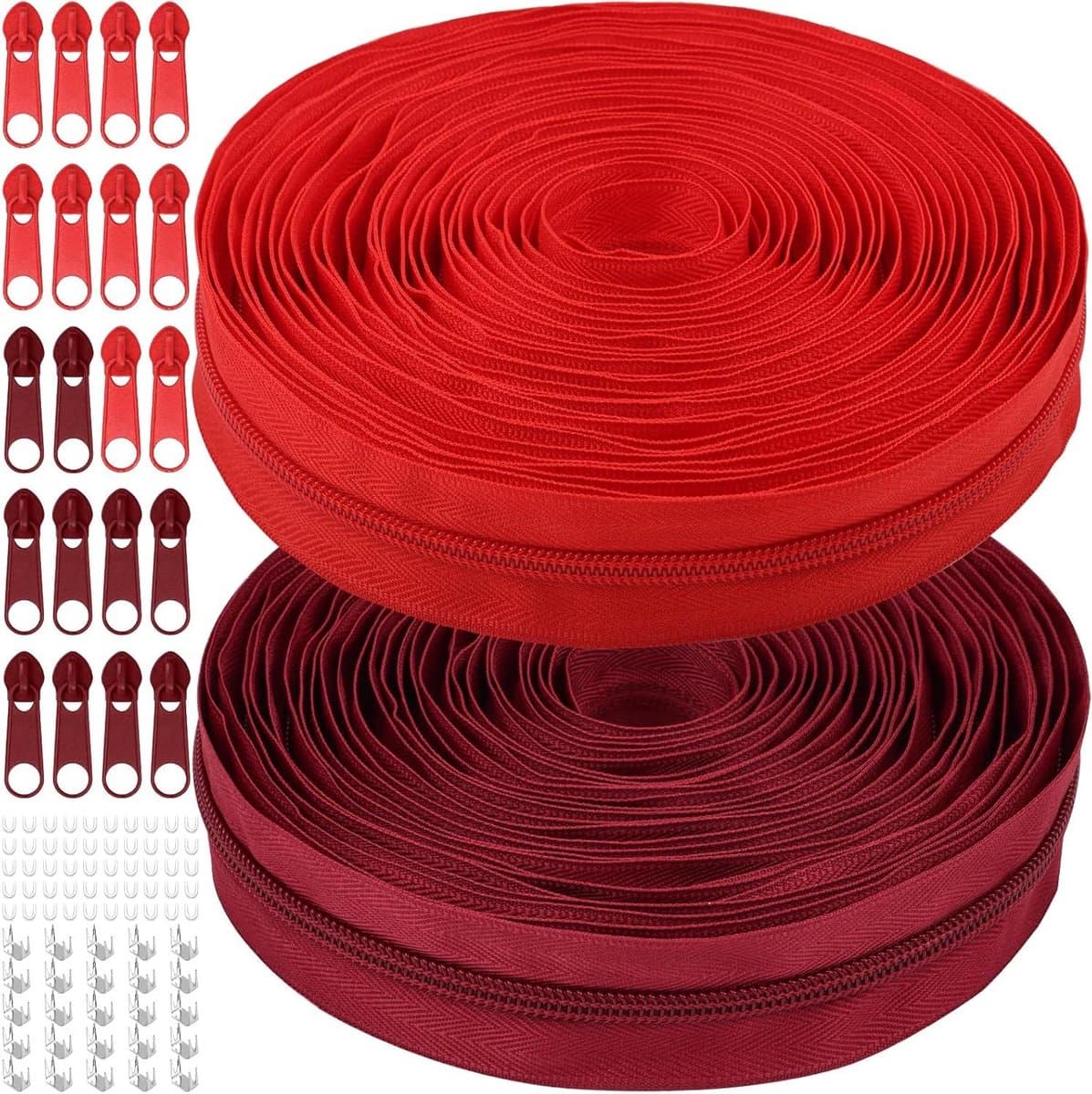 MicButty The Yards Bulk rits van 9,1 m - (#5) ritsen, nylon spoel met 20 stuks schuivers voor doe-het-zelf naaitassen — afbeelding 1