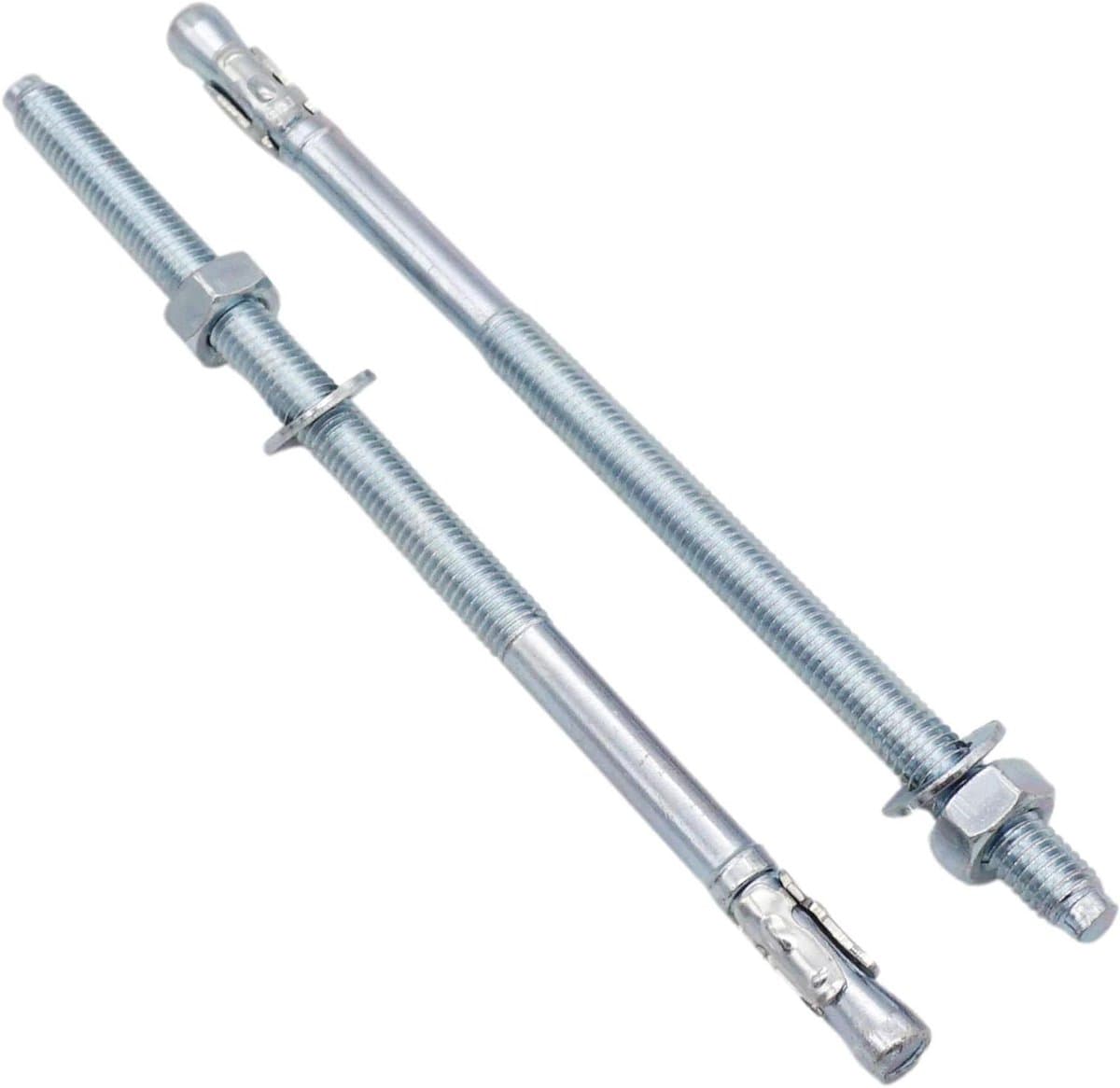 Wedge Anchors - Metaaldowels Ankerbout - Bevestigen in Beton - Verzinkt Staal - M8 x 165 mm - Zilverkleurig — afbeelding 1