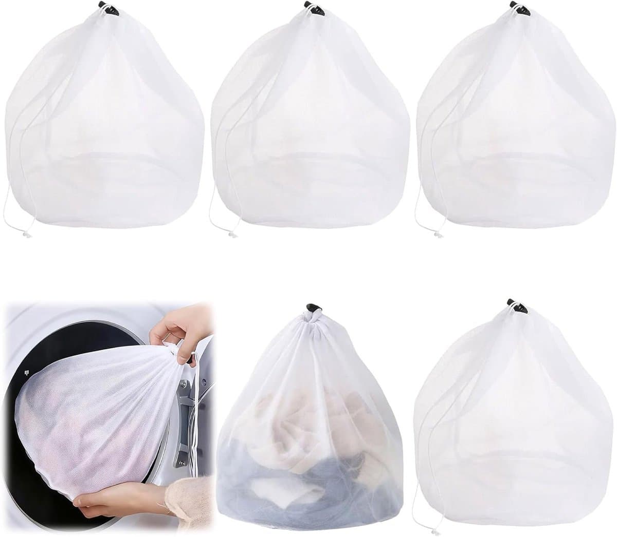 Wasmachine Wasnetjes Set van 5 – 30 x 40 cm, Fijnmazige Waszak voor Ondergoed, Sokken en Handdoeken — afbeelding 1