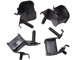 Trillingsdempende Pads - Schokabsorberend - Apparatuur Stabiliseren - Rubberen Ijzeren Composiet - 4 Stuks - Zwart