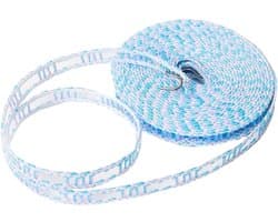 Waslijn - Droogtouw - Kleding Drogen - Winddicht Ontwerp - 10 Meter - Blauw